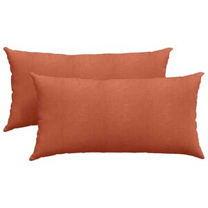 vidaXL Coussins de canapé 2 Pièces Rouge orange 80 x 40 cm