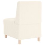 vidaXL Canapé modulaire sans accoudoirs Crème 55 cm Tissu imitation laine bouclée