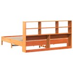 vidaXL Lit bibliothèque sans matelas cire marron 200x200 cm pin massif