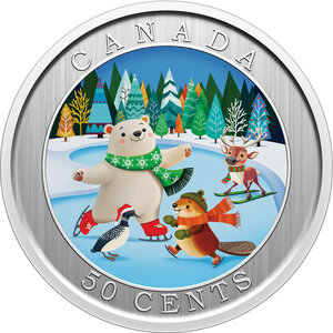Monnaie WHIMSICAL WINTER Lenticular Cupronickel 50 Cents Canada 2026