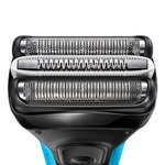 Braun rasoir électrique series 3 proskin 3040s wet & dry rechargeable - bleu