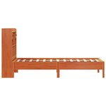 vidaXL Lit bibliothèque sans matelas cire marron 90x200 cm pin massif