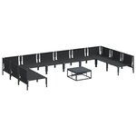 vidaXL Ensemble de canapé de jardin 11 Pièces Anthracite Acier