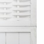 vidaXL Cloison de séparation 4 panneaux blanc bois de paulownia massif