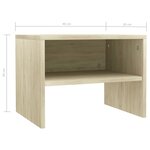 vidaXL Tables de chevet 2 Pièces Chêne sonoma 40x30x30 cm Bois ingénierie