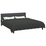vidaXL Duvet d'hiver Vert et Anthracite 220 x 200 cm Microfibre
