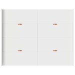 vidaXL Cadre de lit avec rangement avec tête de lit Blanc 160 x 200 cm