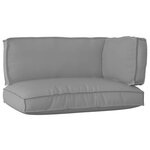 vidaXL Set de coussins de palette 3 Pièces Gris Tissu Oxford