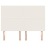 vidaXL Tête de lit avec tête de lit Crème 144 cm Cuir synthétique