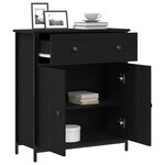 vidaXL Buffet avec tiroir Chêne noir 70 x 30 x 80 cm Bois d'ingénierie