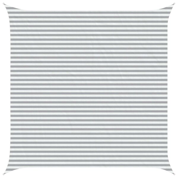 vidaXL Voile d'ombre Gris clair et blanc 5 x 5 m