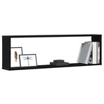 vidaXL Étagères murales cube 4 Pièces chêne noir 100x15x30 cm bois