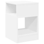vidaXL Table d'appoint 2 Pièces Blanc 30 5 x 30 x 45 cm Bois d'ingénierie