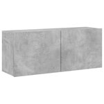 vidaXL Unités murales TV 5 Pièces gris béton bois d'ingénierie