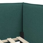 vidaXL Cadre de lit d'angle Vert foncé 80 x 200 cm tissu
