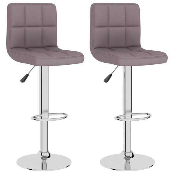 vidaXL Tabourets de bar lot de 2 taupe tissu
