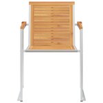 vidaXL Chaises de jardin lot de 8 avec coussins Bois de teck massif