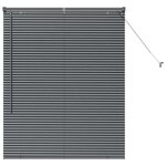 vidaXL Store de Fenêtre avec des rideaux Manuel Gris foncé Aluminium
