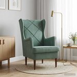 vidaXL Fauteuil Vert Mer Velours