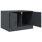 vidaXL Table basse anthracite 67x50x44 cm acier