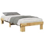 vidaXL Cadre de lit sans matelas 100x200 cm bois massif de chêne