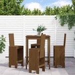 vidaXL Ensemble de bar de jardin 5 Pièces marron miel bois de pin massif