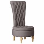 vidaXL Fauteuil à pantoufle Taupe 56 5 x 70 x 110 cm tissu