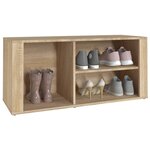 vidaXL Armoire à chaussures Chêne sonoma 100x35x45cm Bois d'ingénierie