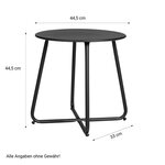 Table ronde métal - couleur noir
