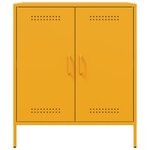 vidaXL Buffet jaune moutarde 68x39x79 cm acier