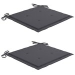 vidaXL Chaises pliables de jardin lot de 2 avec coussins Bois d'acacia