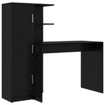 vidaXL Bureau avec rangement 2 Pièces Chêne noir 102 x 50 x 124 cm