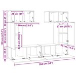 vidaXL Ensemble de meubles TV 6 Pièces Blanc Bois d'ingénierie