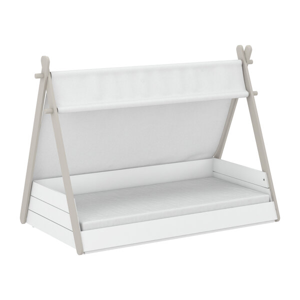 Lit enfant - DEMEYERE - Modèle Totem - Blanc et Beige - Dimensions : 70 x 140 cm