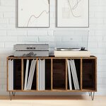 Armoire à disques vidaXL en chêne artisan de 100x38x48 cm en bois d'ingénierie