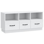 vidaXL Meuble TV Blanc 102 x 34 5 x 47 cm Bois d'ingénierie