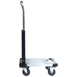 vidaXL Chariot de transport pliable 150 kg Aluminium Argenté