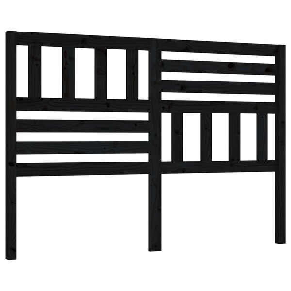 vidaXL Tête de lit Noir 141x4x100 cm Bois massif de pin