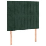 vidaXL Cadre de lit sans matelas vert foncé 90x190 cm velours