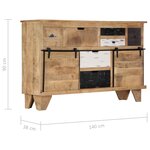 vidaXL Buffet 140x38x90 cm Bois de manguier massif