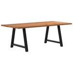vidaXL Table à manger marron clair bois de chêne massif rectangulaire