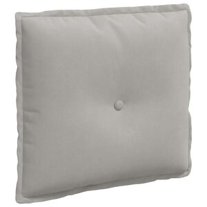 vidaXL Coussin de Dos Gris clair 50 x 45 cm Tissu en microfibre