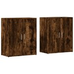 vidaXL Buffets 2 Pièces chêne fumé 60x31x70 cm bois d'ingénierie