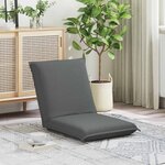vidaXL Fauteuil de sol ajustable Gris foncé Tissu