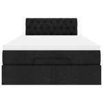 vidaXL Lit ottoman avec matelas noir 120x200 cm tissu