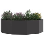 vidaXL Jardinière Noir 120 x 120 x 35 cm Acier