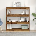 vidaXL Meuble de rangement /Séparateur de pièce - Bois rustique - 100x30x103cm - Bois d'ingénierie