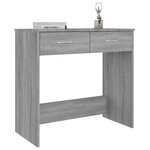 vidaXL Bureau sonoma gris 80x40x75 cm bois d'ingénierie