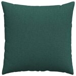 vidaXL Coussins de canapé 2 Pièces Vert foncé 80 x 80 cm tissu
