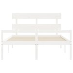 vidaXL Lit pour personne âgée sans matelas blanc 160x200cm bois massif